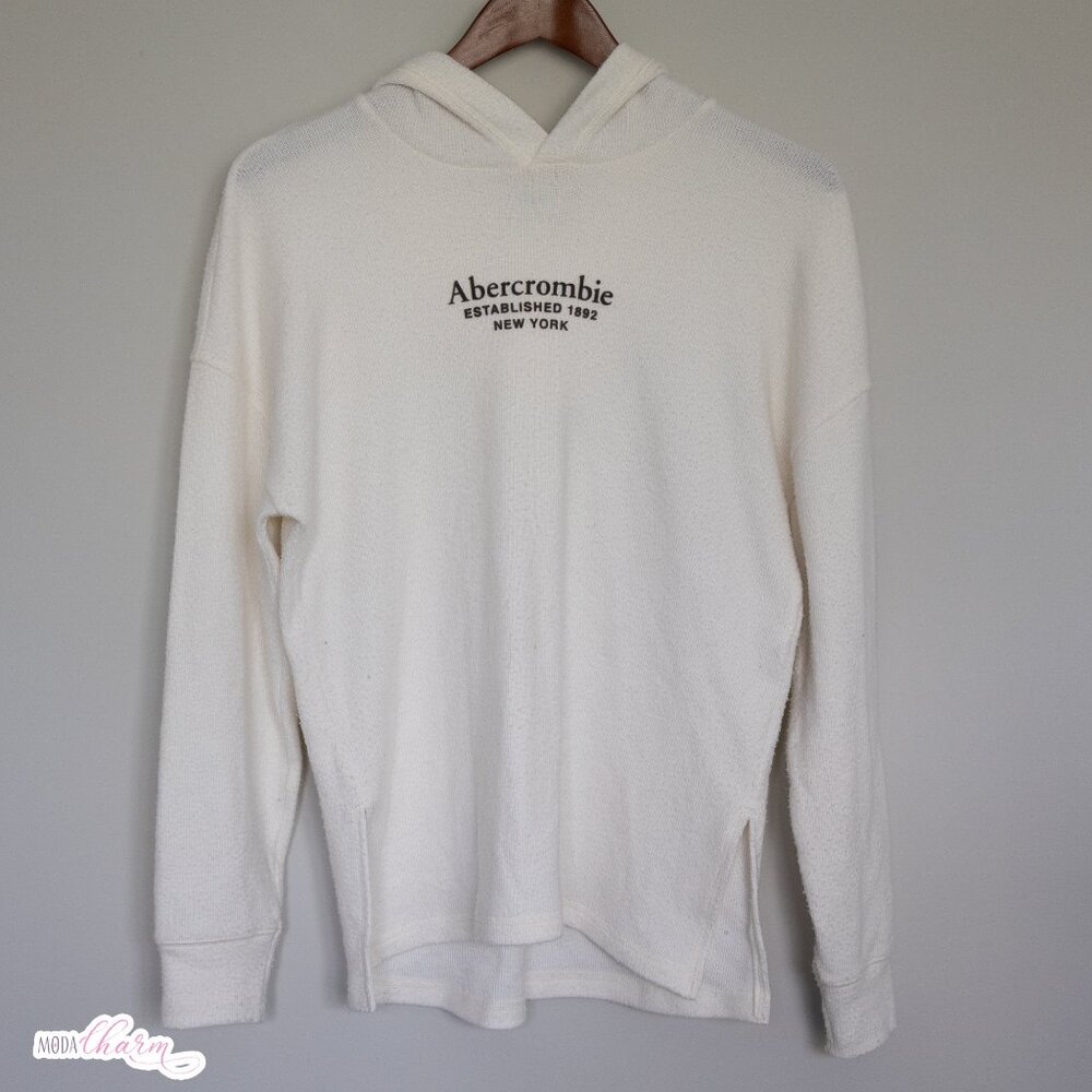 White Logo Pullover Hoodie
